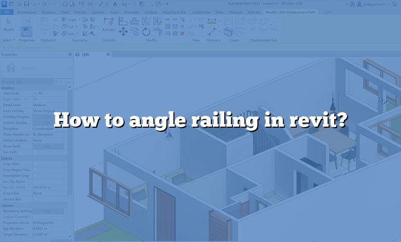 How to angle railing in revit?