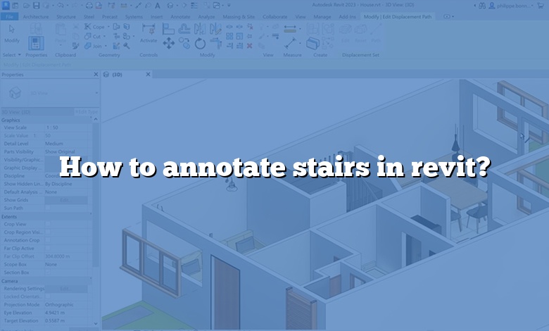 How to annotate stairs in revit?