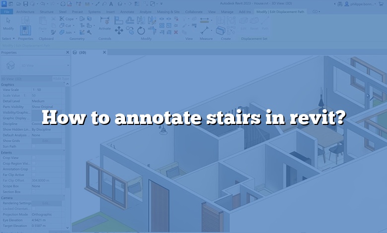 How to annotate stairs in revit?