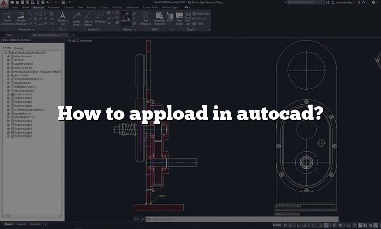 How to appload in autocad?