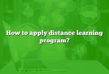 How to apply distance learning program?