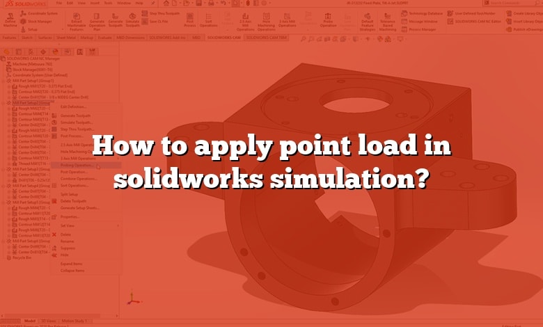 How to apply point load in solidworks simulation?