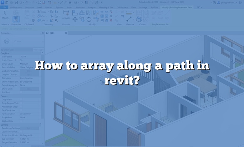 How to array along a path in revit?