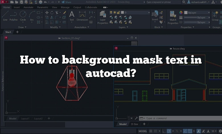 How to background mask text in autocad?