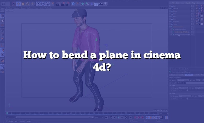 How to bend a plane in cinema 4d?
