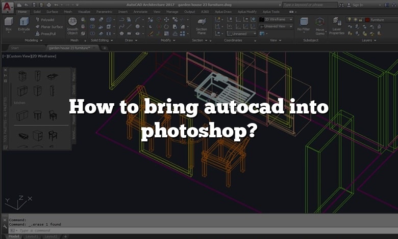 How to bring autocad into photoshop?