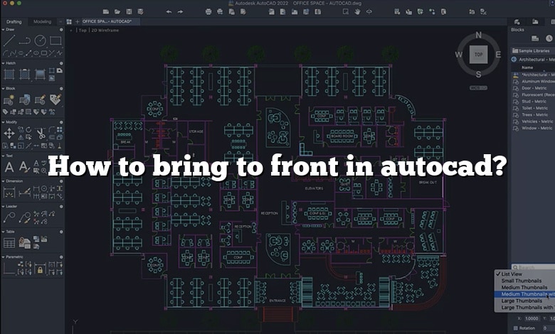 How to bring to front in autocad?