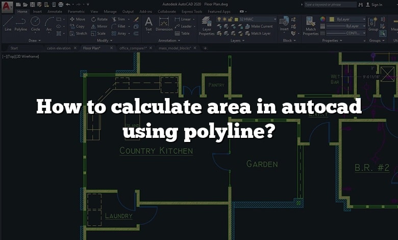 How to calculate area in autocad using polyline?