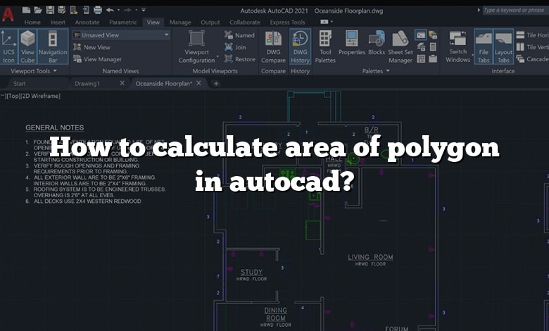 How to calculate area of polygon in autocad?