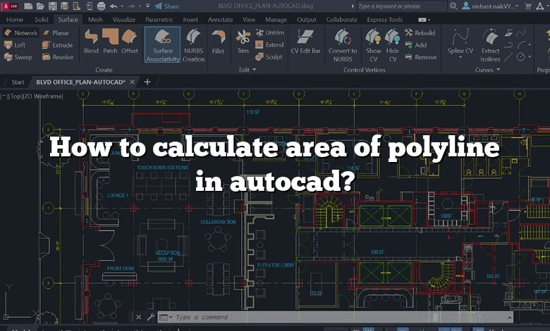 How to calculate area of polyline in autocad?