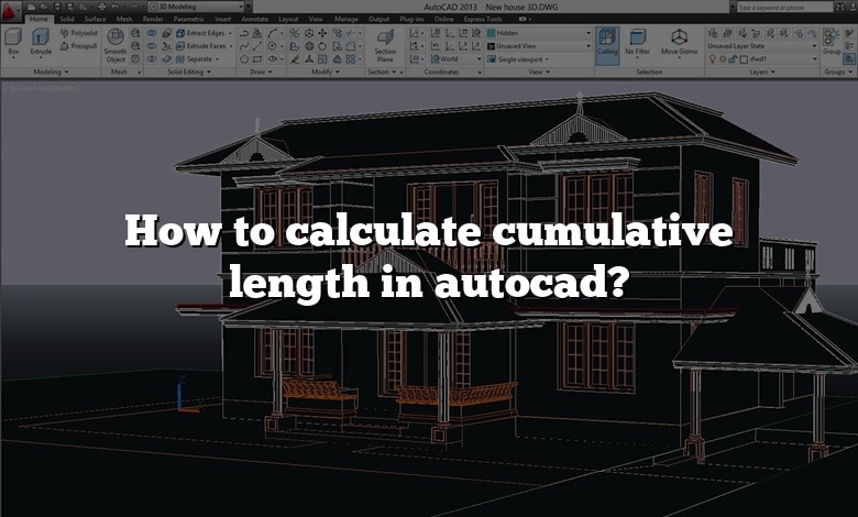 How to calculate cumulative length in autocad?
