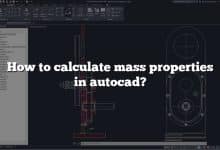How to calculate mass properties in autocad?
