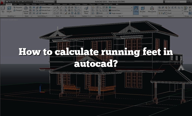 How to calculate running feet in autocad?