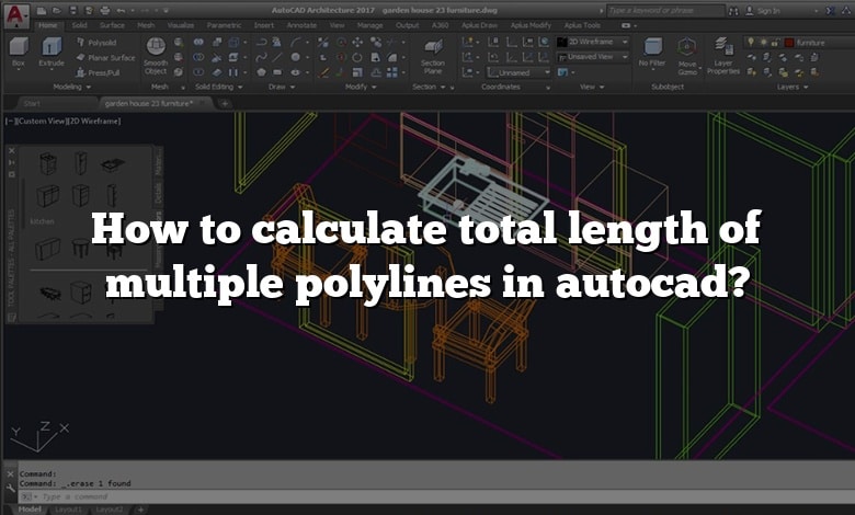 How to calculate total length of multiple polylines in autocad?