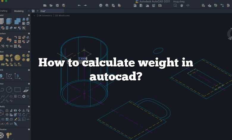 How to calculate weight in autocad?
