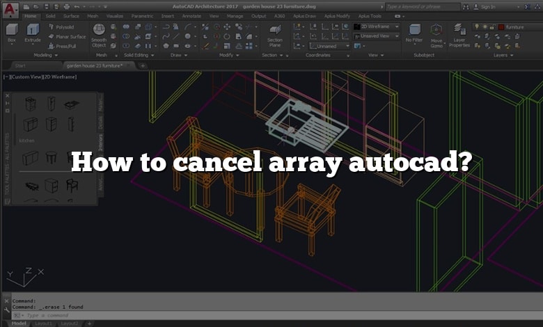How to cancel array autocad?