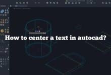 How to center a text in autocad?