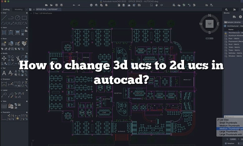 How to change 3d ucs to 2d ucs in autocad?