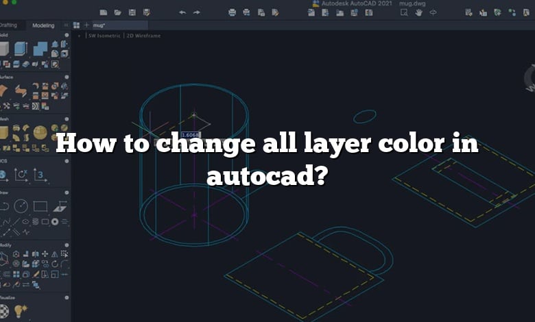 How to change all layer color in autocad?