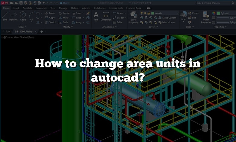 How to change area units in autocad?