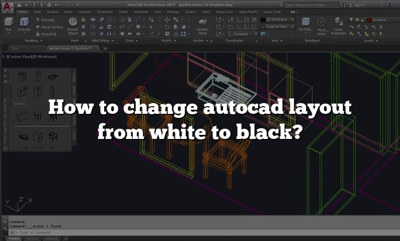 How to change autocad layout from white to black?