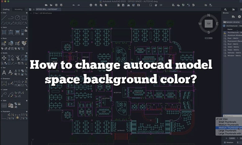How to change autocad model space background color?