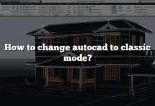 How to change autocad  to classic mode?