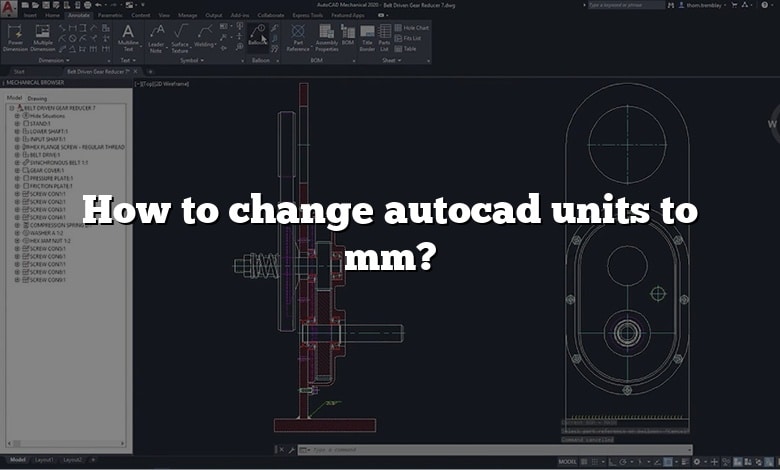 How to change autocad units to mm?