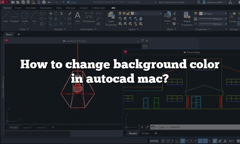 How to change background color in autocad mac?