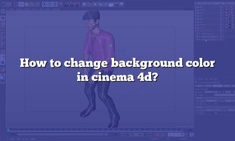 How to change background color in cinema 4d?