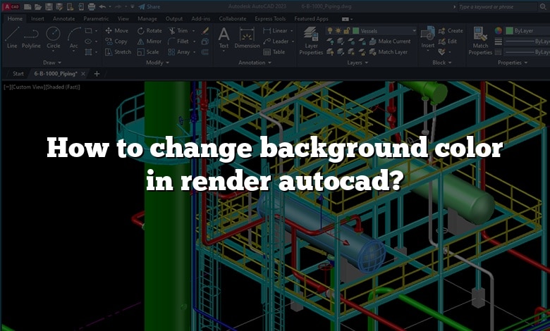 How to change background color in render autocad?