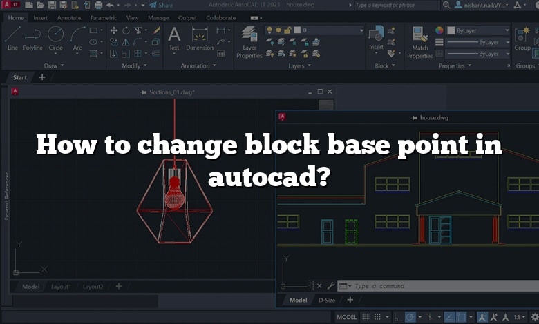 How to change block base point in autocad?