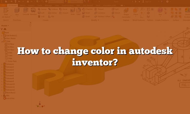 How to change color in autodesk inventor?