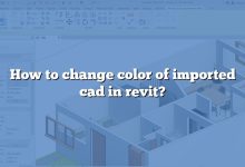 How to change color of imported cad in revit?