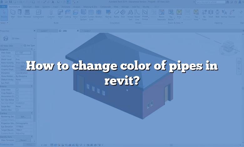 How to change color of pipes in revit?