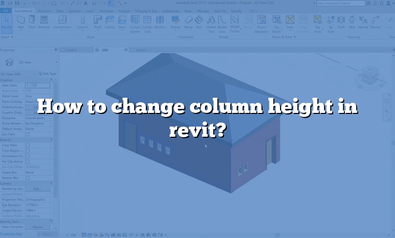 How to change column height in revit?
