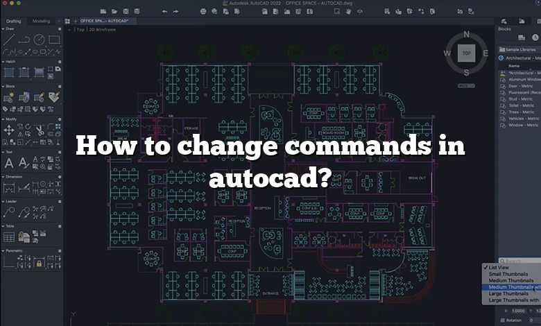How to change commands in autocad?
