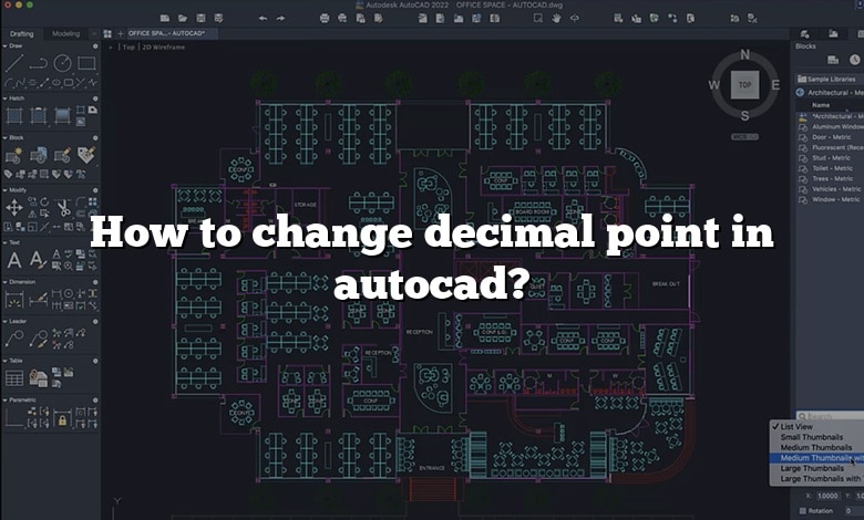 How to change decimal point in autocad?