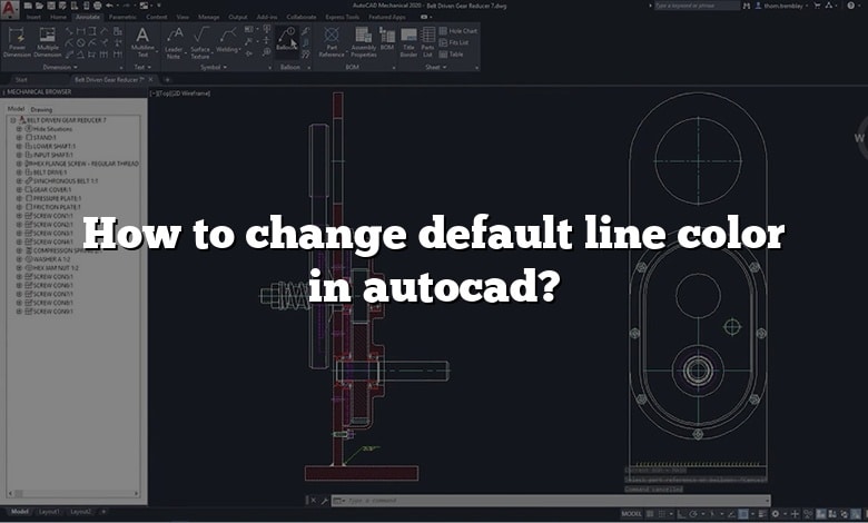 How to change default line color in autocad?
