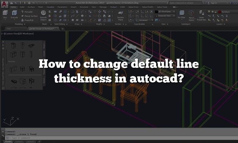 How to change default line thickness in autocad?