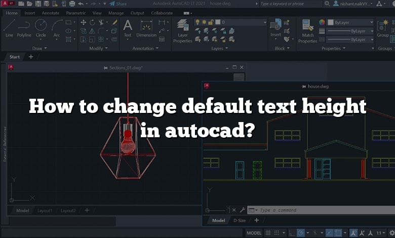 How to change default text height in autocad?