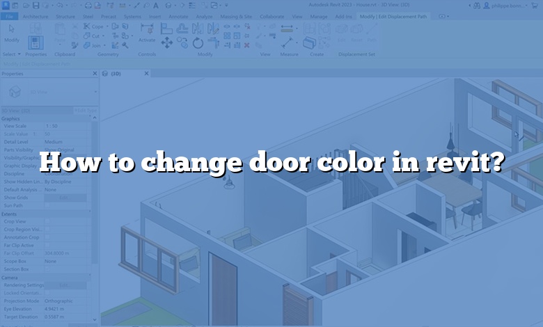 How to change door color in revit?