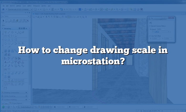 How to change drawing scale in microstation?