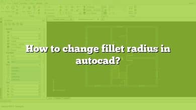 How to change fillet radius in autocad?