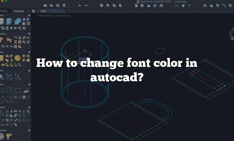 How to change font color in autocad?