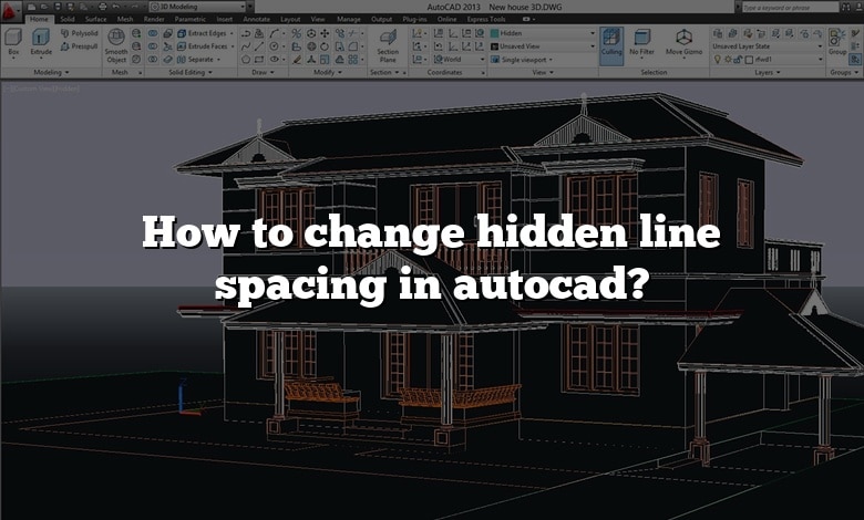 How to change hidden line spacing in autocad?