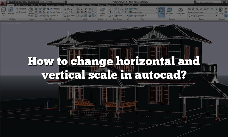 How to change horizontal and vertical scale in autocad?