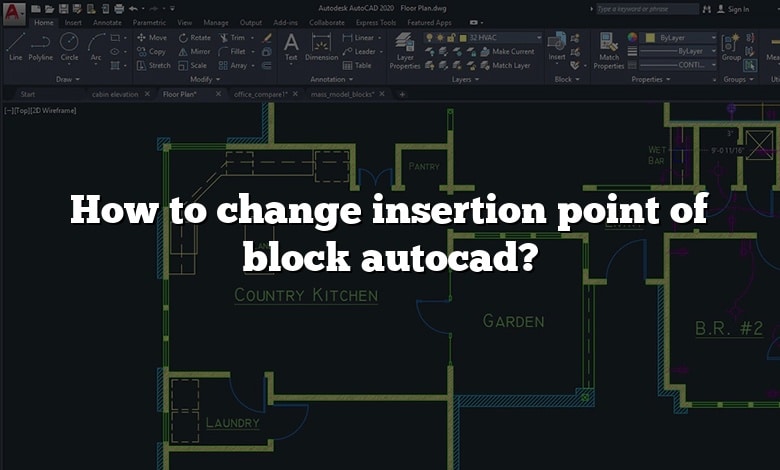 How to change insertion point of block autocad?