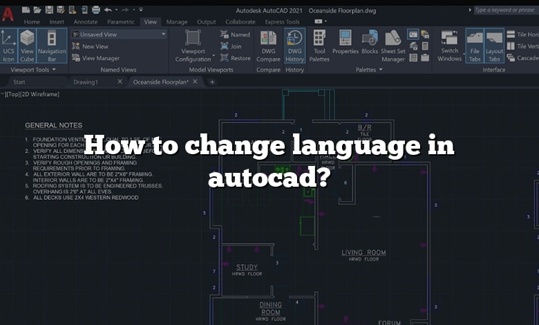 How to change language in autocad?