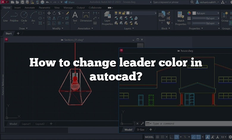 How to change leader color in autocad?